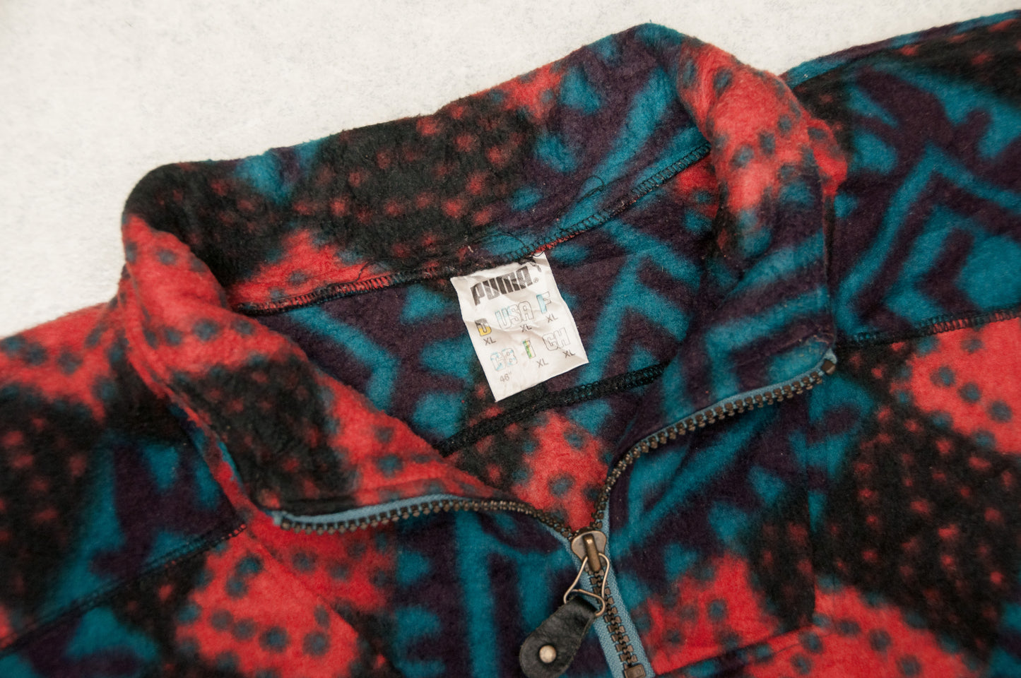 Vintage Puma 2nd Nature 1/4-zip-fleecepaitatakki 90-luvulta (XL)