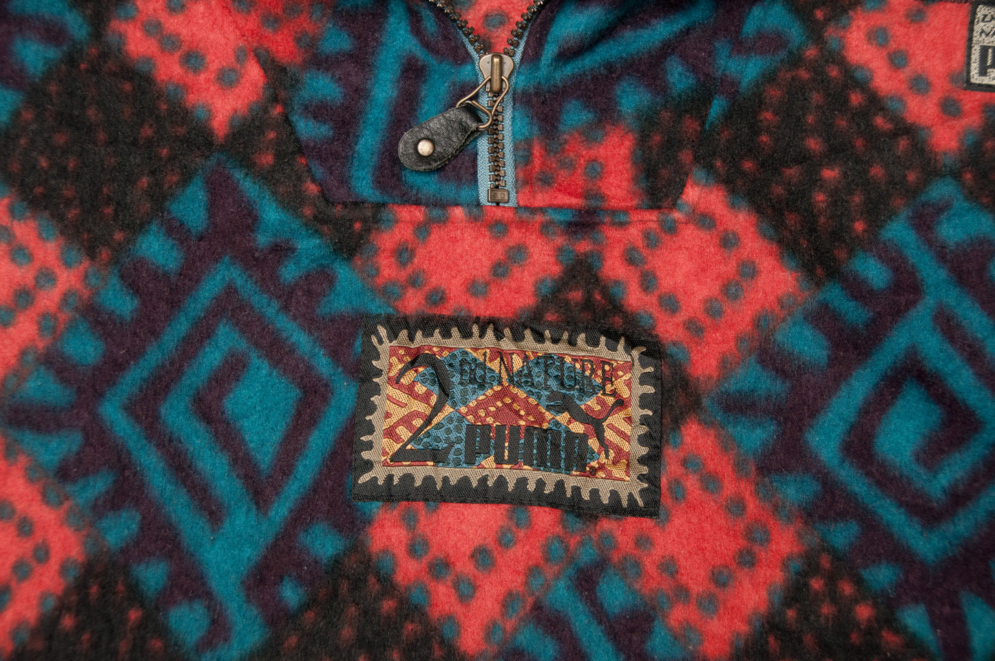 Vintage Puma 2nd Nature 1/4-zip-fleecepaitatakki 90-luvulta (XL)
