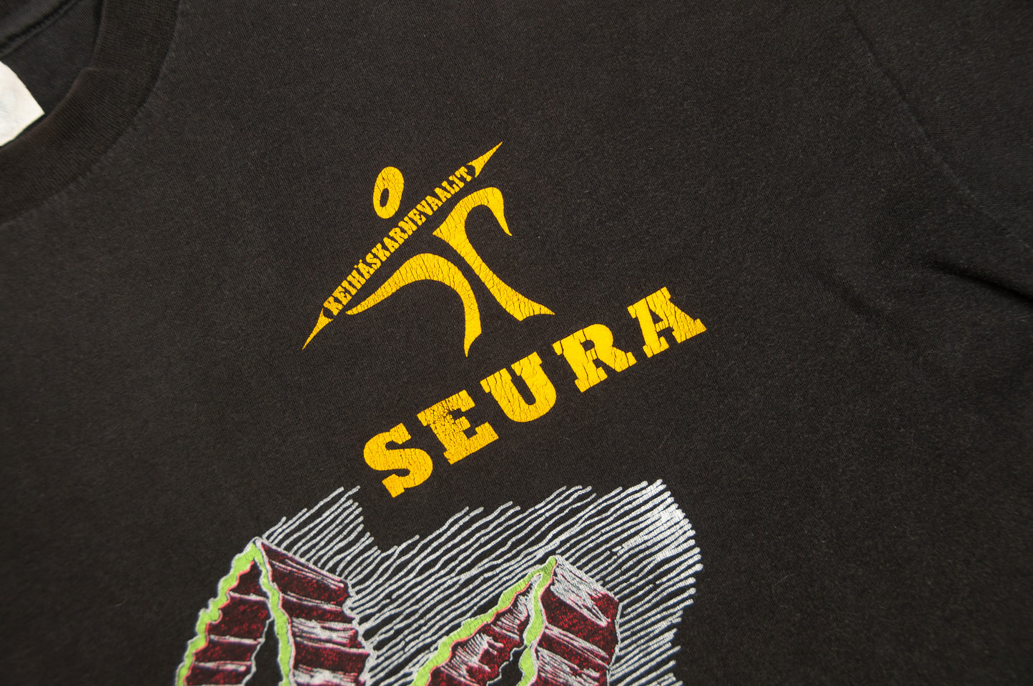 Vintage Adidas Keihäskarnevaalit x Seura t-paita 80-luvulta (XL)