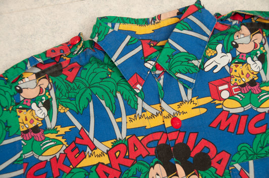 Vintage Disney Baracuda Mickey kesäpaita 80-luvulta (S)