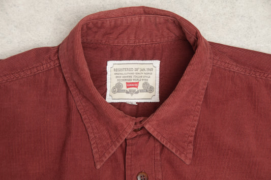 Vintage Carrera vakosamettipaita 90-luvulta (L)