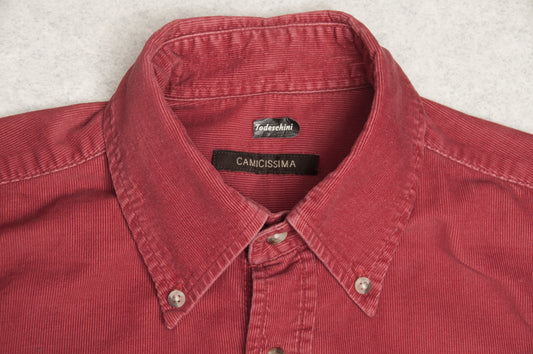 Vintage Camicissima vakosamettipaita 80-luvulta (M)