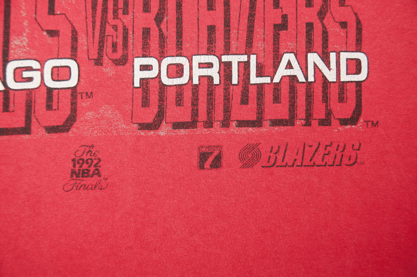 Vintage NBA Chicago Bulls vs Portland Blazers t-paita 90-luvulta (M)