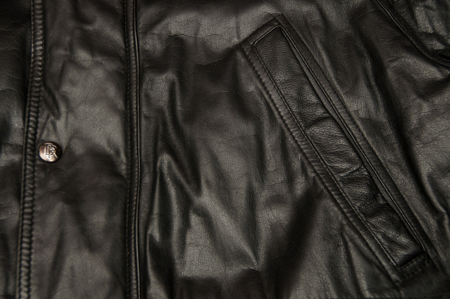 Vintage Montes Design nahkatakki 80-luvulta (M)