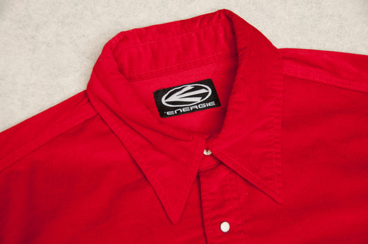 Vintage Energie samettipaitapusero 70-luvulta (L)