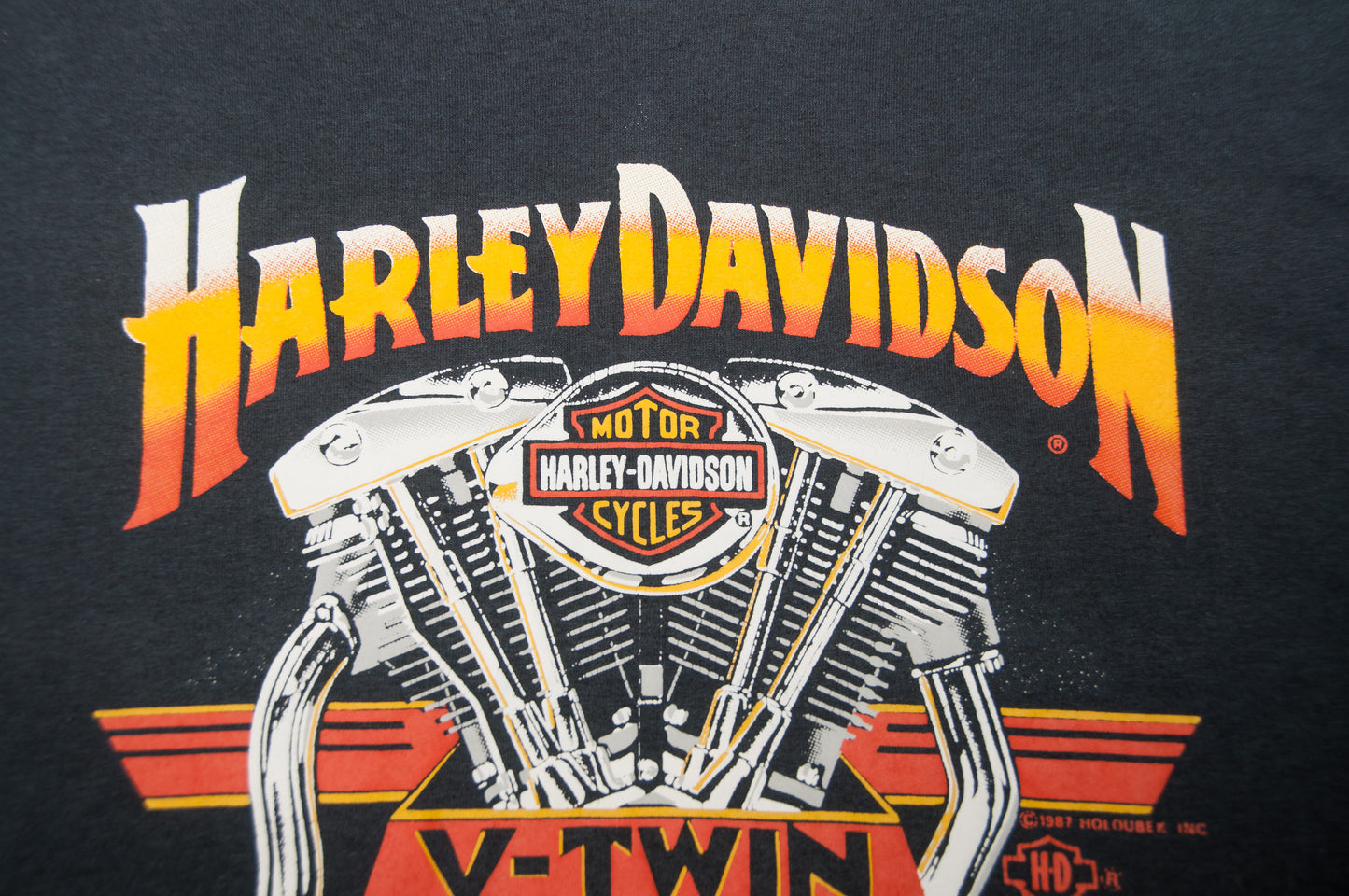 Vintage Harley Davidson V-Twin t-paita 80-luvulta (M)