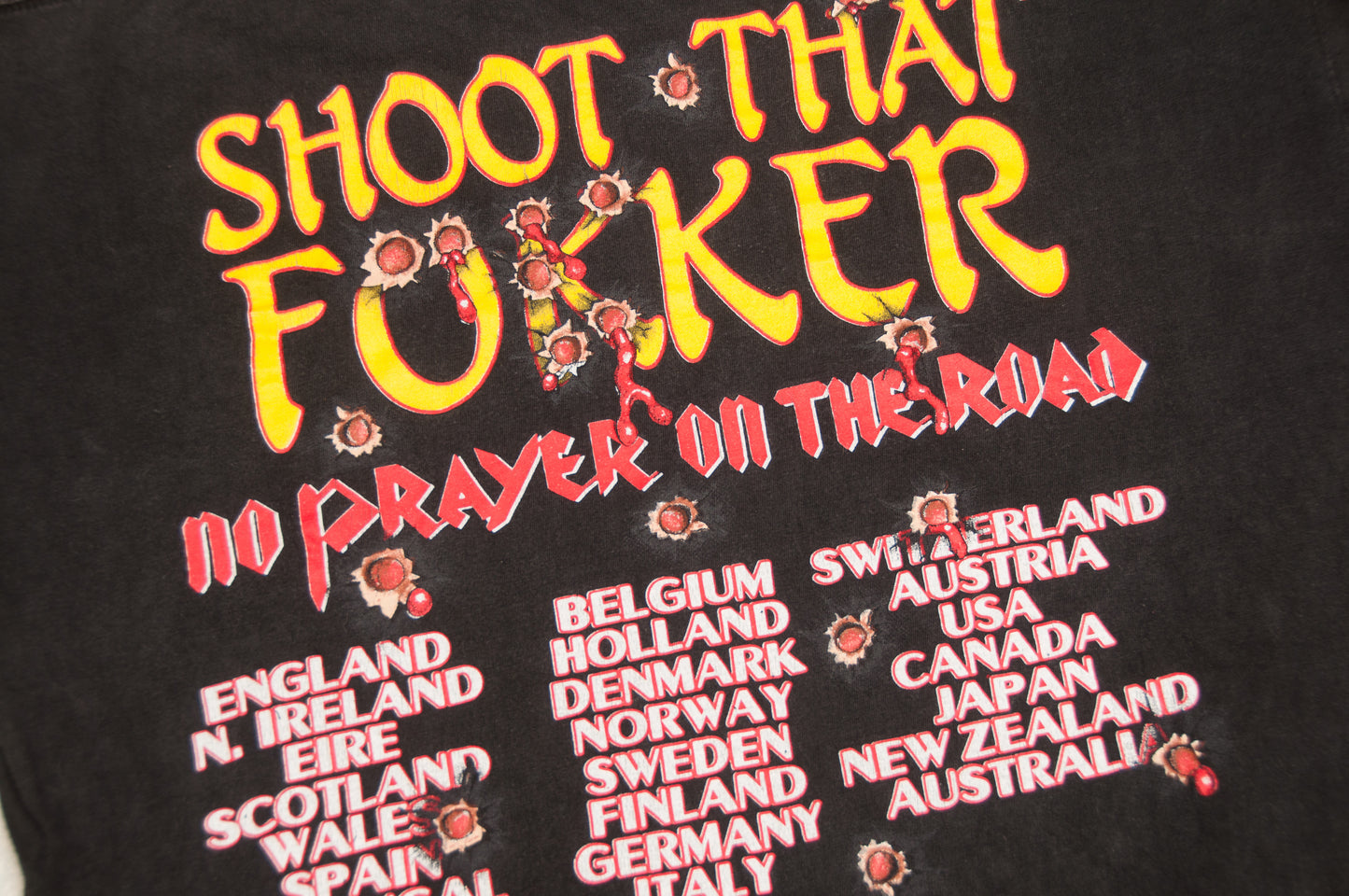 Vintage Iron Maiden Shoot That Fokker t-paita 90-luvulta (M)