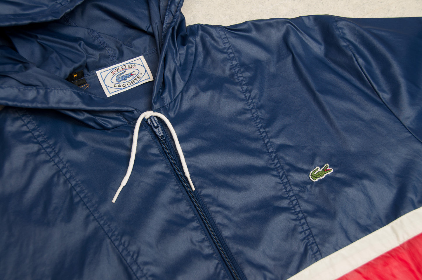 Vintage Izod Lacoste tuulianorakki 70-luvulta (M)