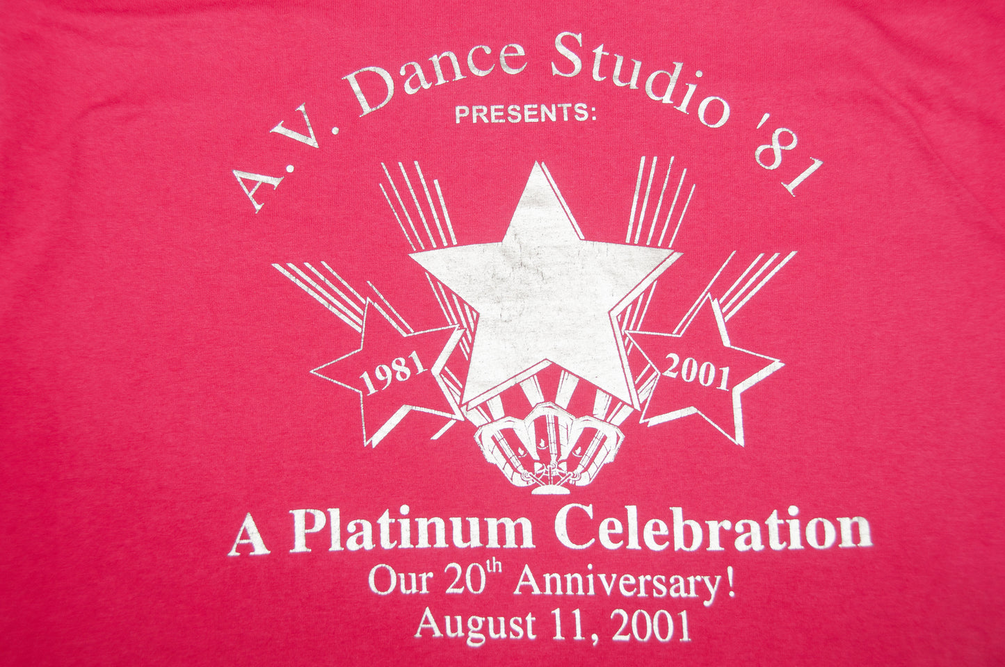 Vintage Y2K A.V. Dance Studio ´81 t-paita (M)