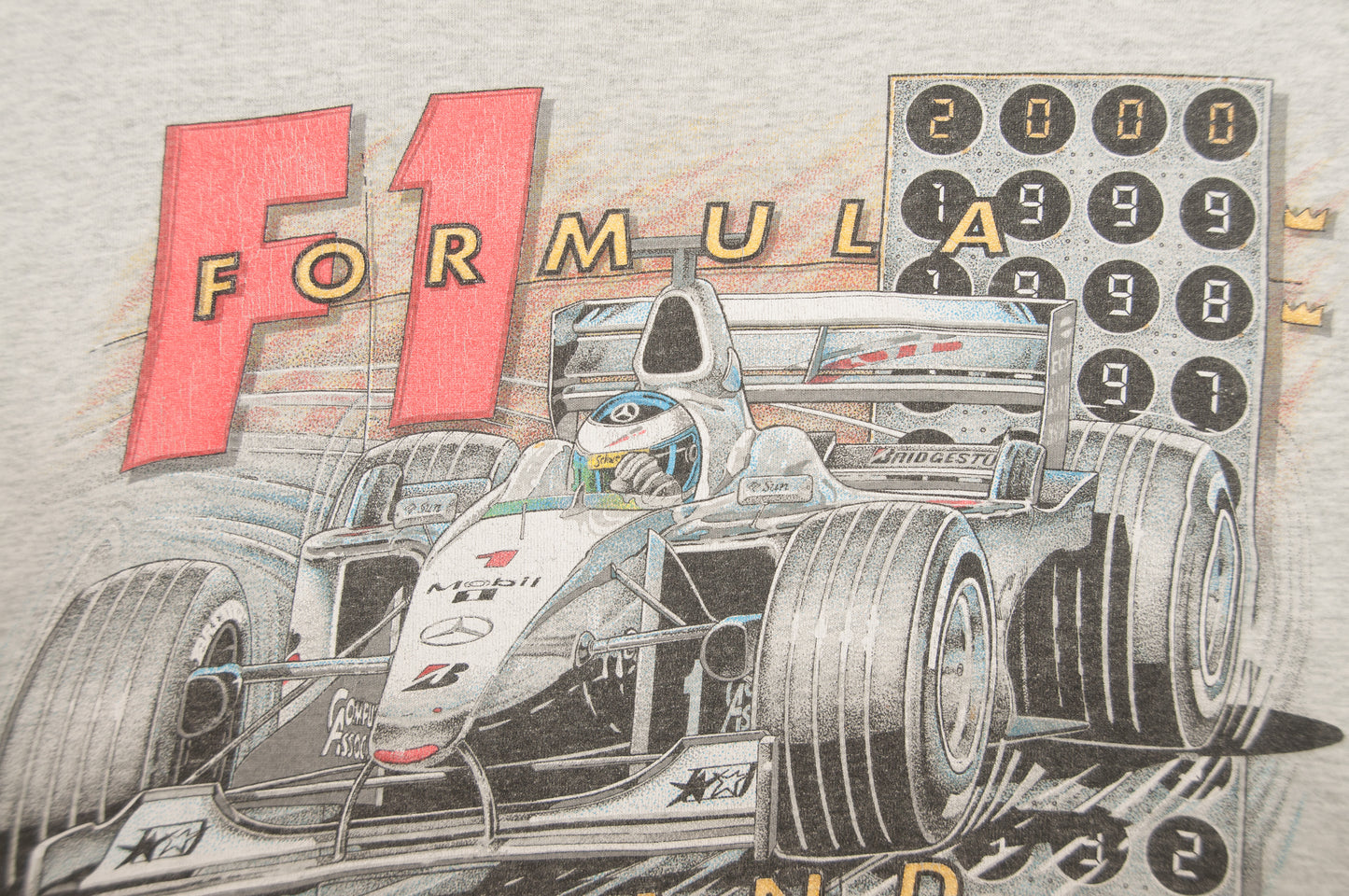 Vintage F1 Formula t-paita 90-luvulta (XS)