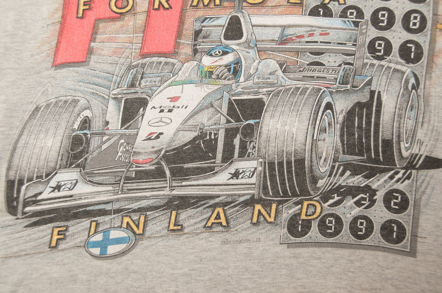 Vintage F1 Formula t-paita 90-luvulta (XS)