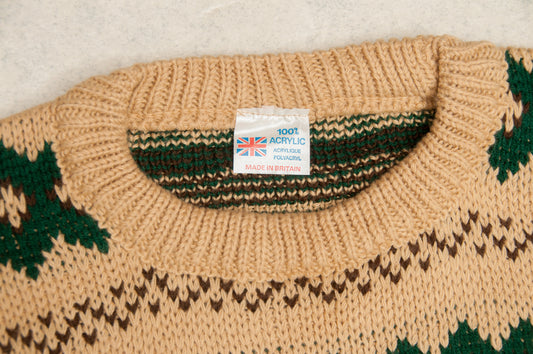 Vintage brittiläinen neulepaita 70-luvulta (XS)