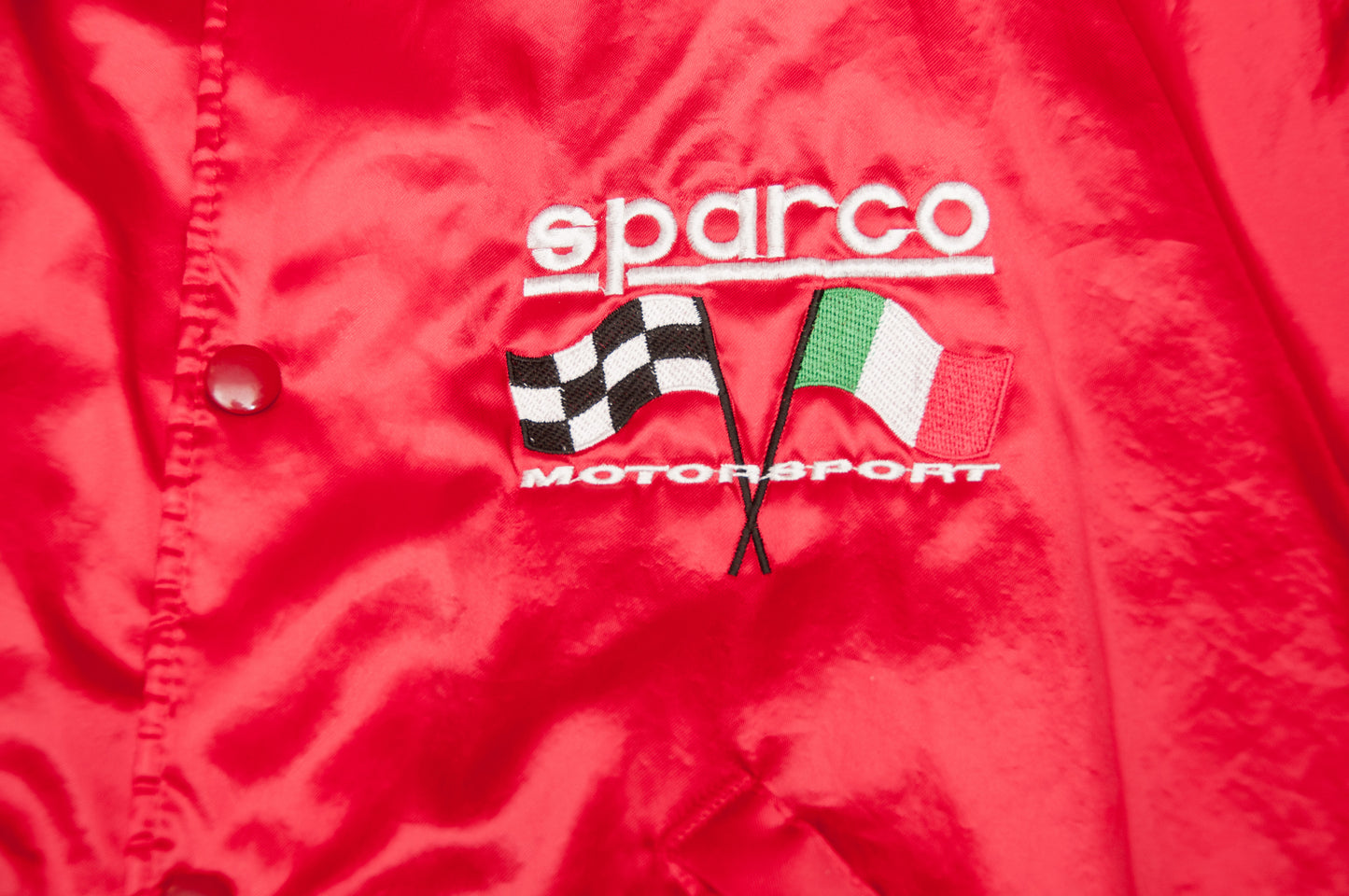 Vintage Dunbrooke Pla-Jac x Sparco Motorsport satiinitakki 90-luvulta (S)