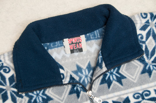 Vintage 1/3-zip fleecepaitatakki 90-luvulta (M)