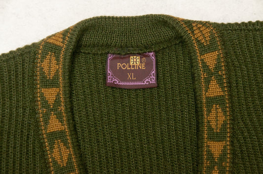 Vintage Polline villaneuletakki 90-luvulta (L)