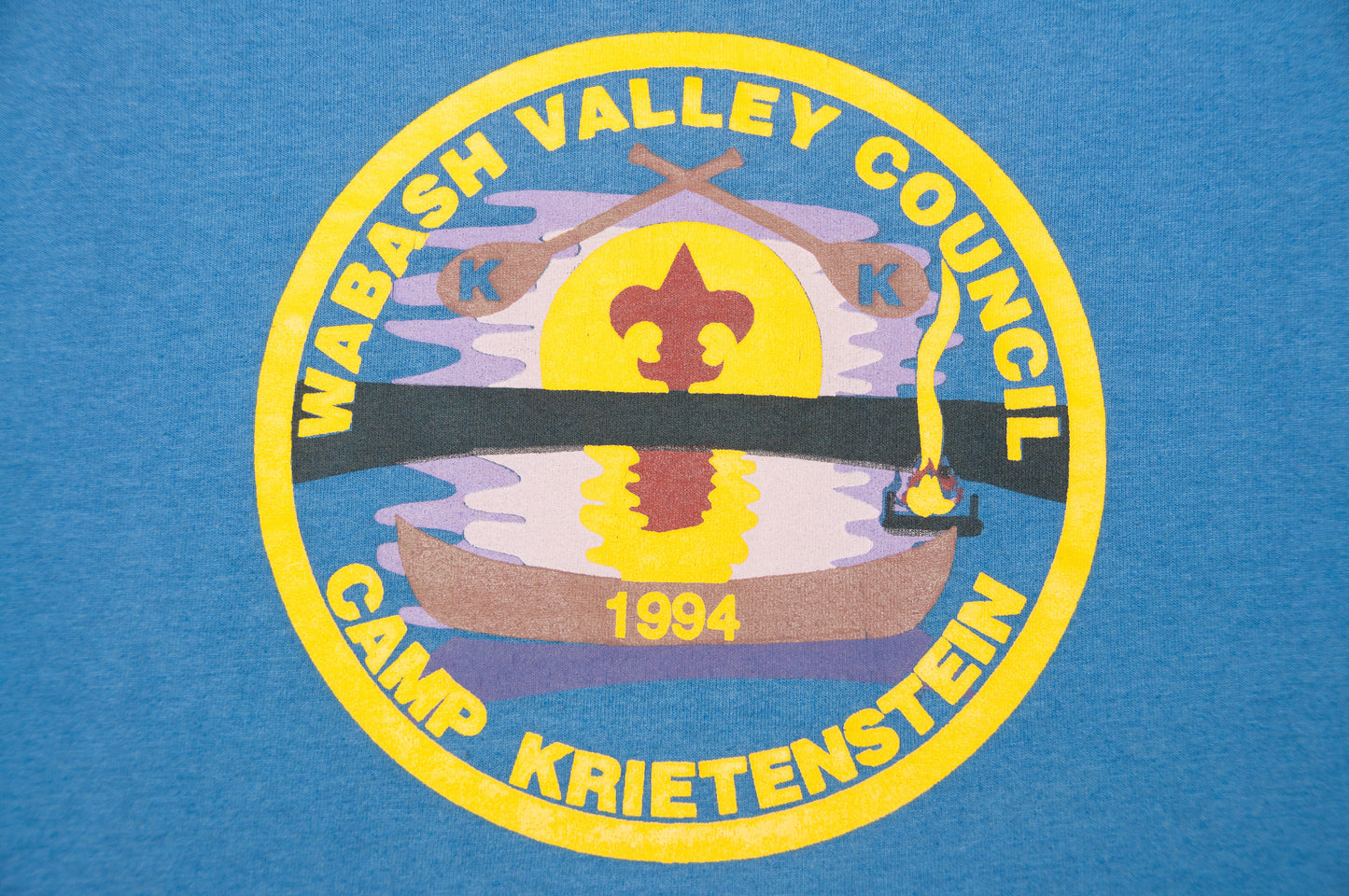 Vintage Wabash Valley Council Camp Krietenstein t-paita 90-luvulta (S)