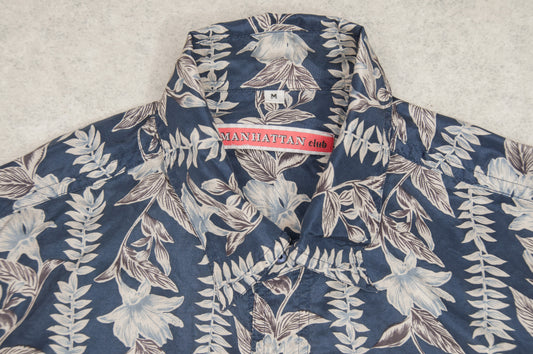 Vintage Manhattan silkkipaita 80-luvulta (M)