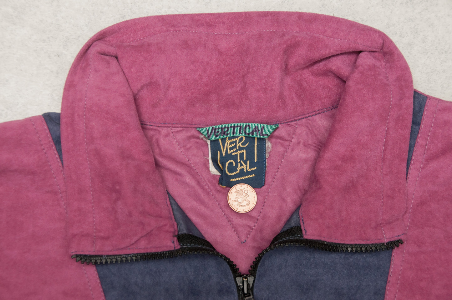 Vintage Vertical velourpaitatakki 90-luvulta (L)
