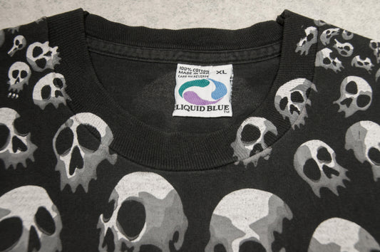 Vintage Liquid Blue - Son of Skulls t-paita 90-luvulta (L)