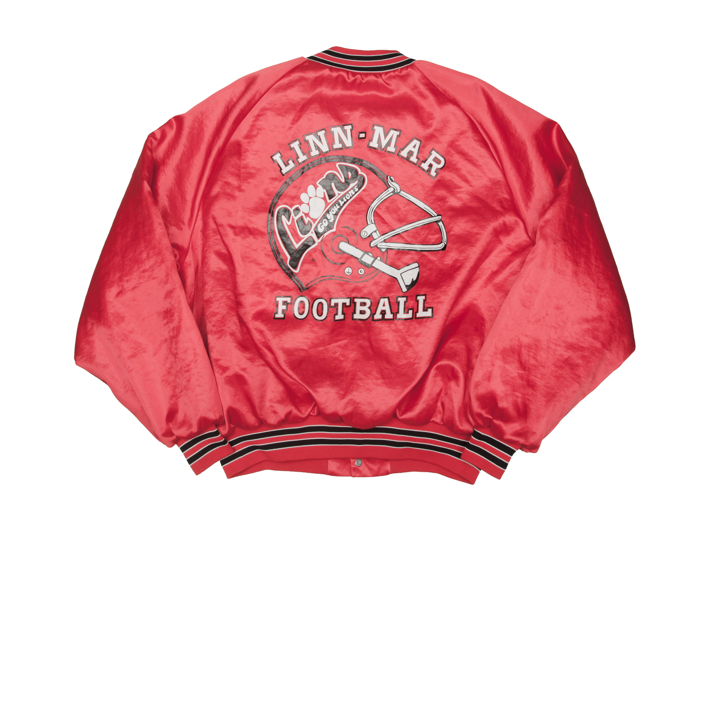 Vintage King Louie x Linn-Mar Lions Football satiinitakki 80-luvulta (XL)