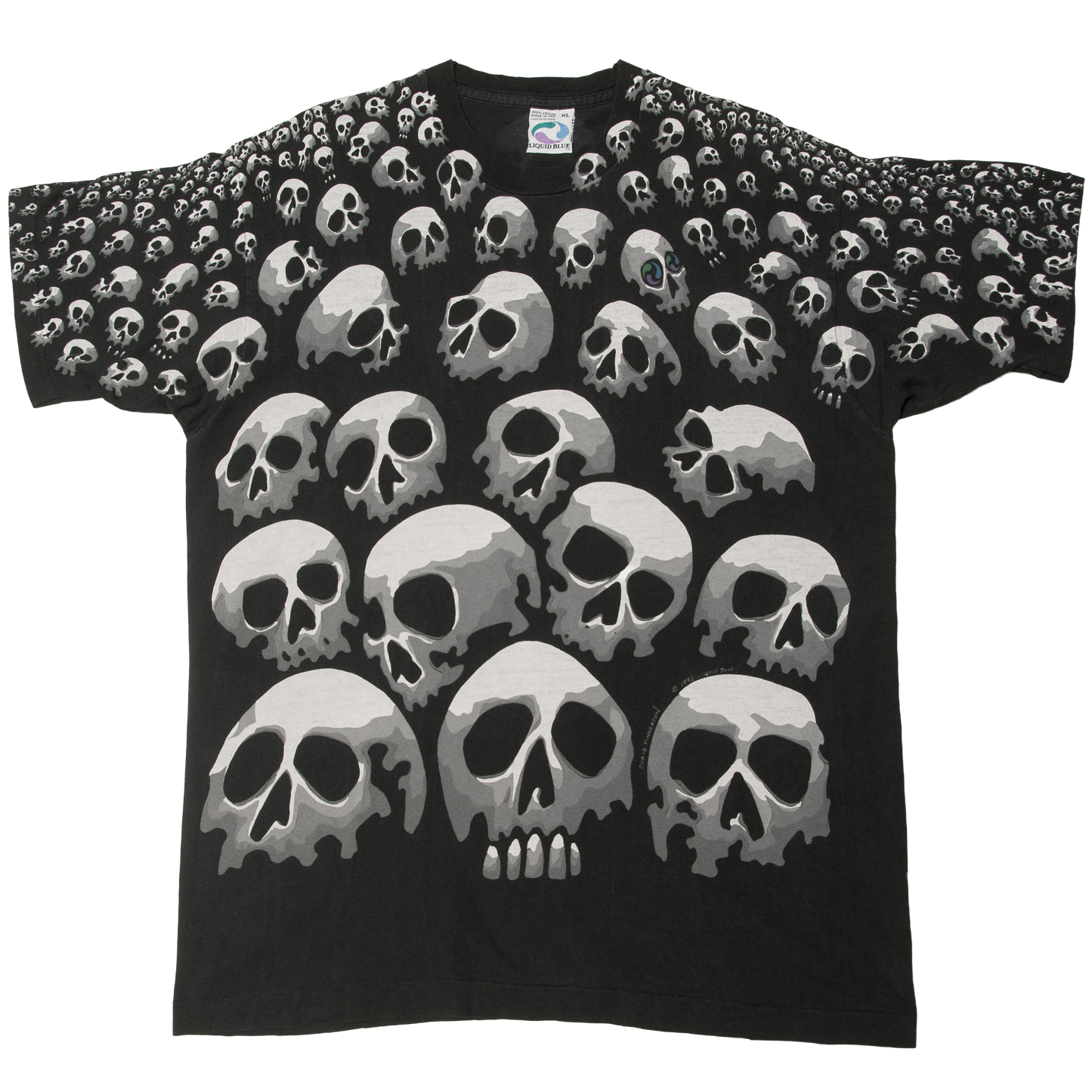 Vintage Liquid Blue - Son of Skulls t-paita 90-luvulta (L)