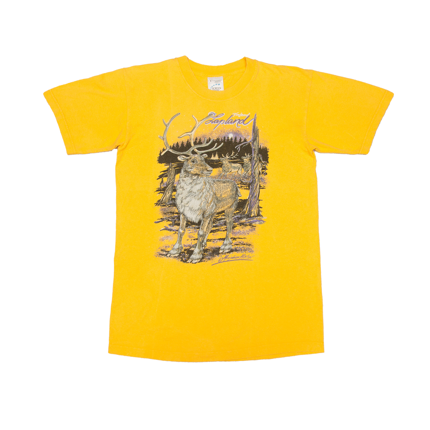 Vintage Lapland Finland t-paita 90-luvulta (XS)