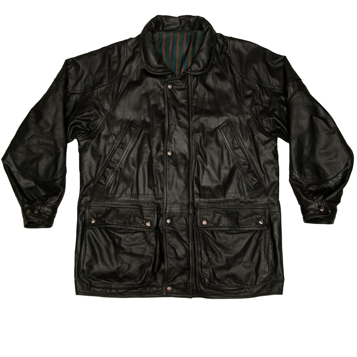 Vintage Montes Design nahkatakki 80-luvulta (M)