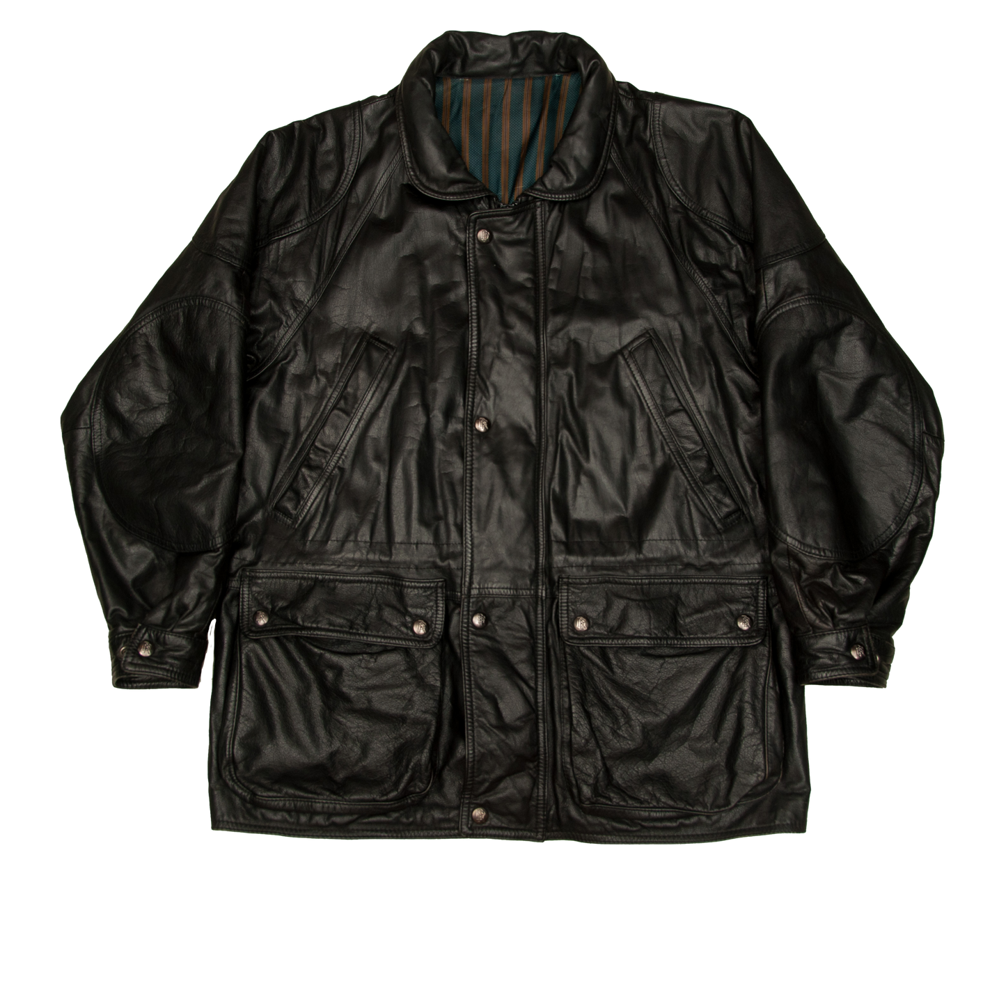 Vintage Montes Design nahkatakki 80-luvulta (M)