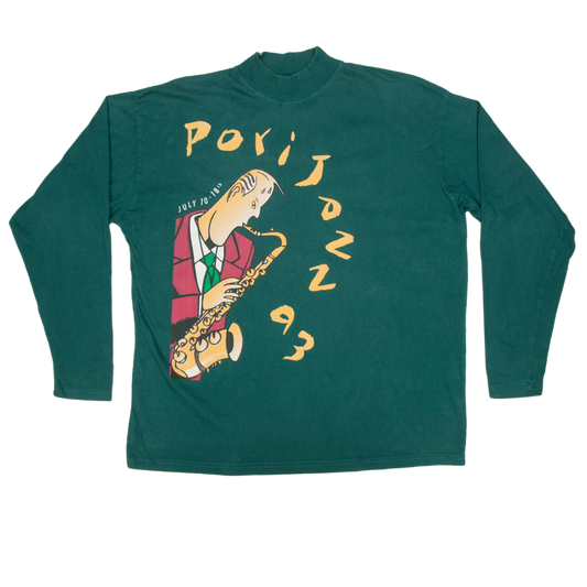Vintage Pori Jazz 93 pitkähihainen paita 90-luvulta (L)