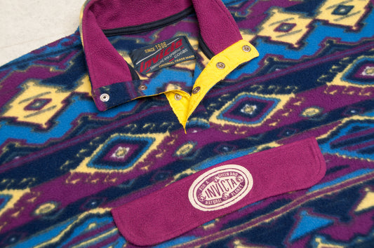 Vintage Invicta fleecepaitatakki 80-luvulta (M)