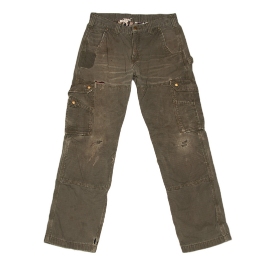 Carhartt Double Front työhousut flanellivuorella (32x32)