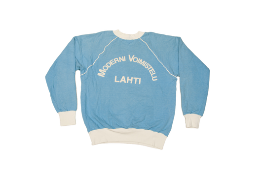 Vintage Moderni Voimistelu Lahti collegepaita 70-luvulta (XS)