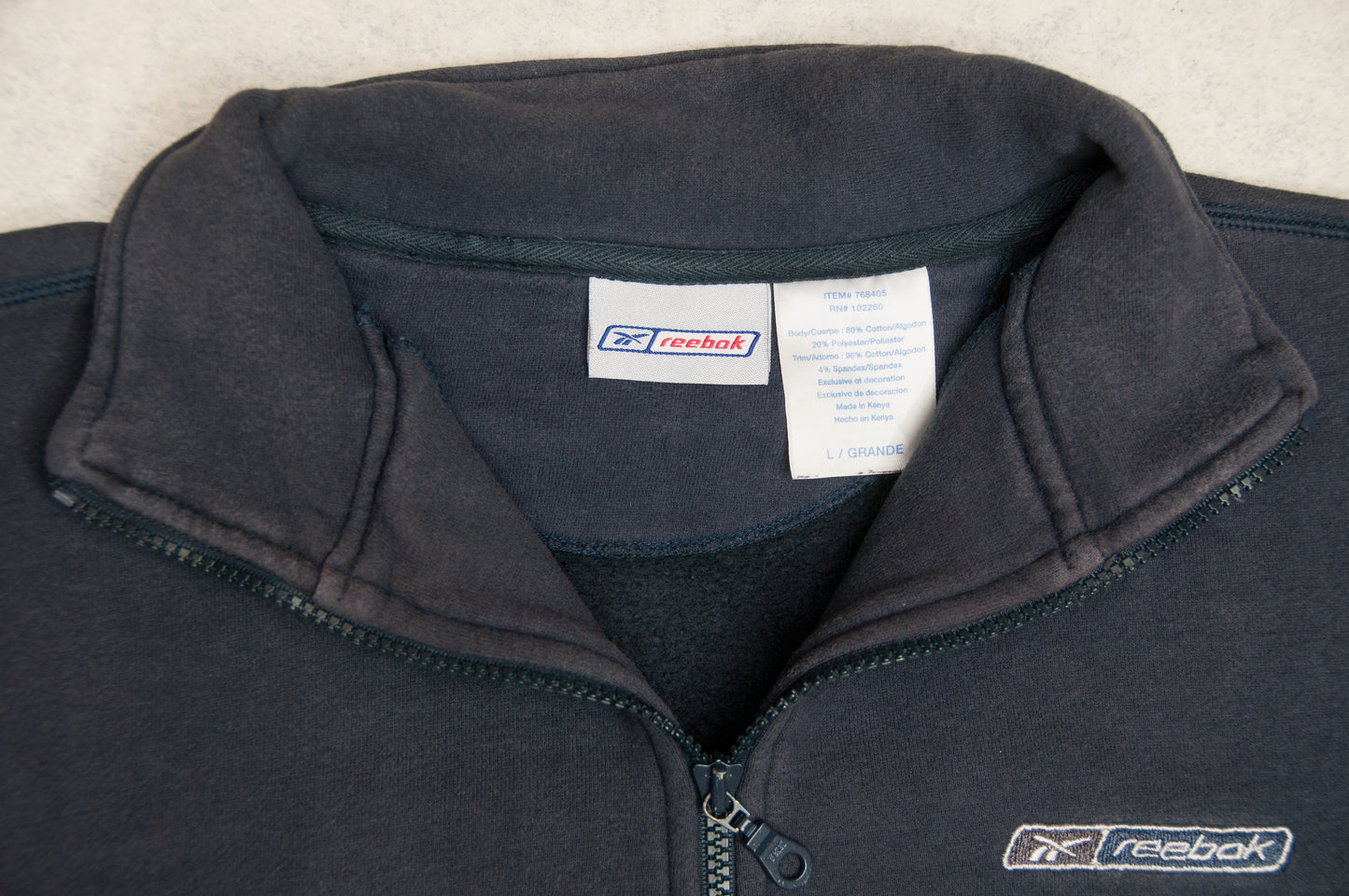 Vintage Y2K Reebok 1/4-zip-paita (L)