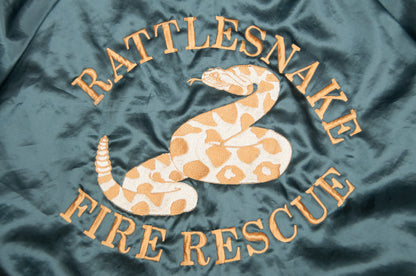 Vintage Auburn Sportswear x Rattlesnake Fire Rescue satiinitakki 80-luvulta (S)