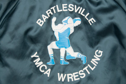 Vintage Westark x Bartlesville YMCA Wrestling satiinitakki 80-luvulta (L)