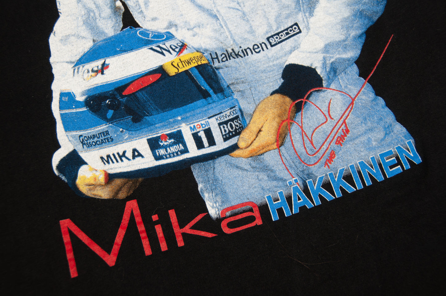 Vintage Mika Häkkinen t-paita 90-luvulta (S)