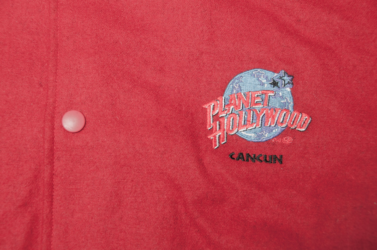 Vintage Y2K Planet Hollywood Cancun varsitytakki (XL)