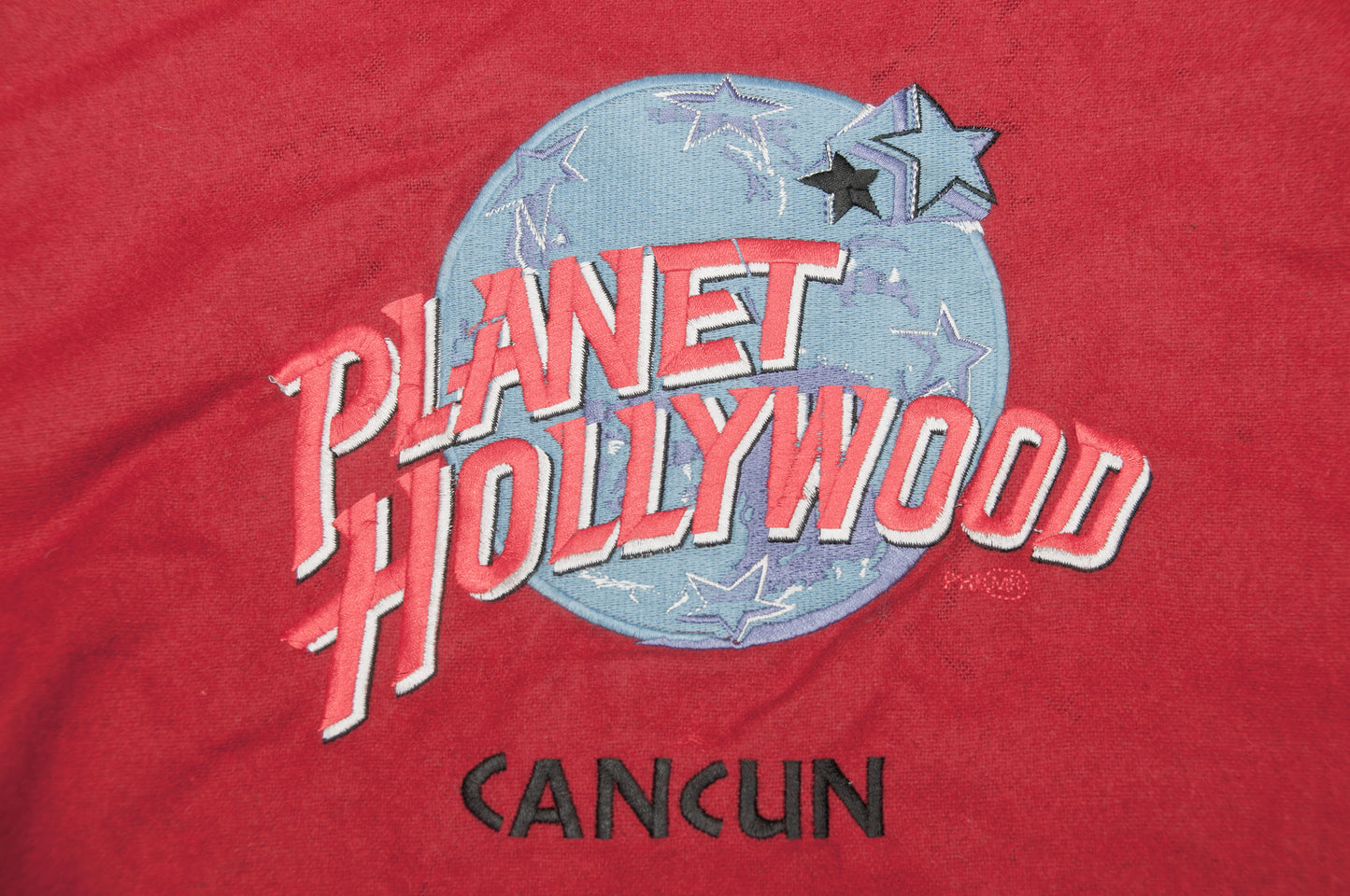 Vintage Y2K Planet Hollywood Cancun varsitytakki (XL)