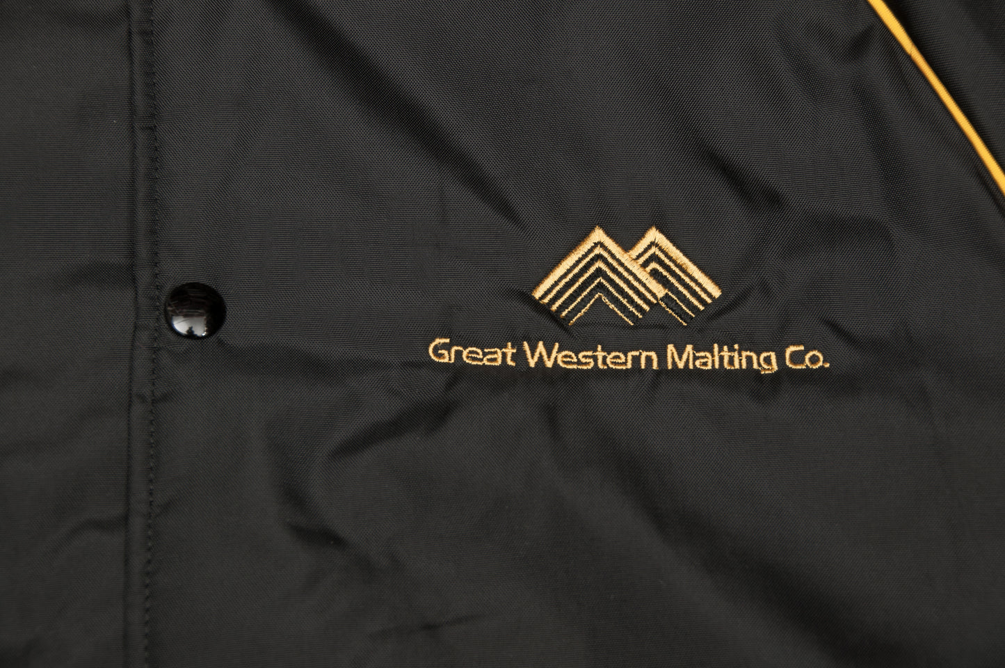 Vintage Holloway x Great Western Malting Co. satiinitakki 90-luvulta (L)