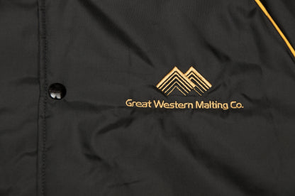 Vintage Holloway x Great Western Malting Co. satiinitakki 90-luvulta (L)