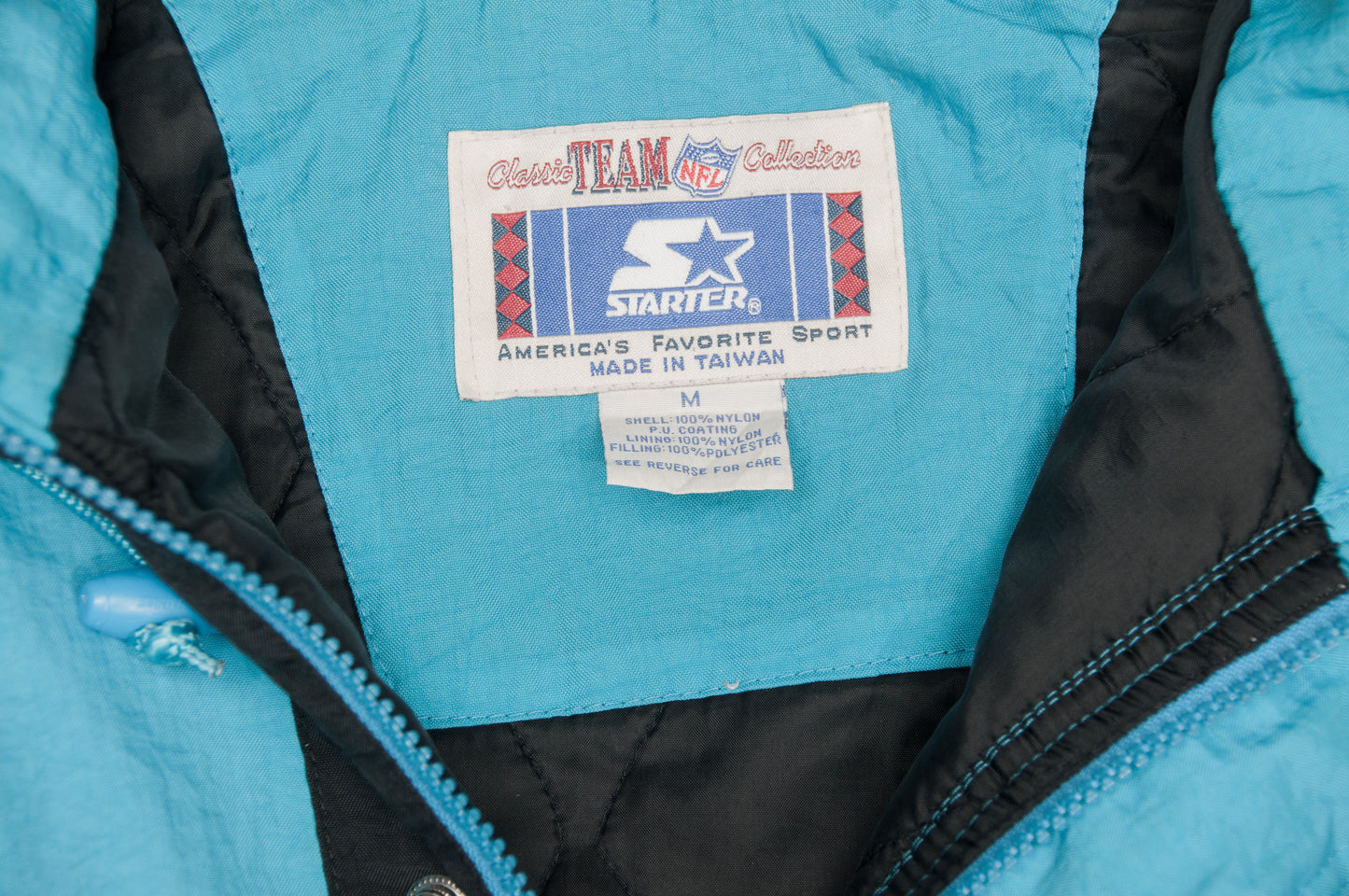 Vintage Starter x NFL Carolina Panthers toppatakki 90-luvulta (L)