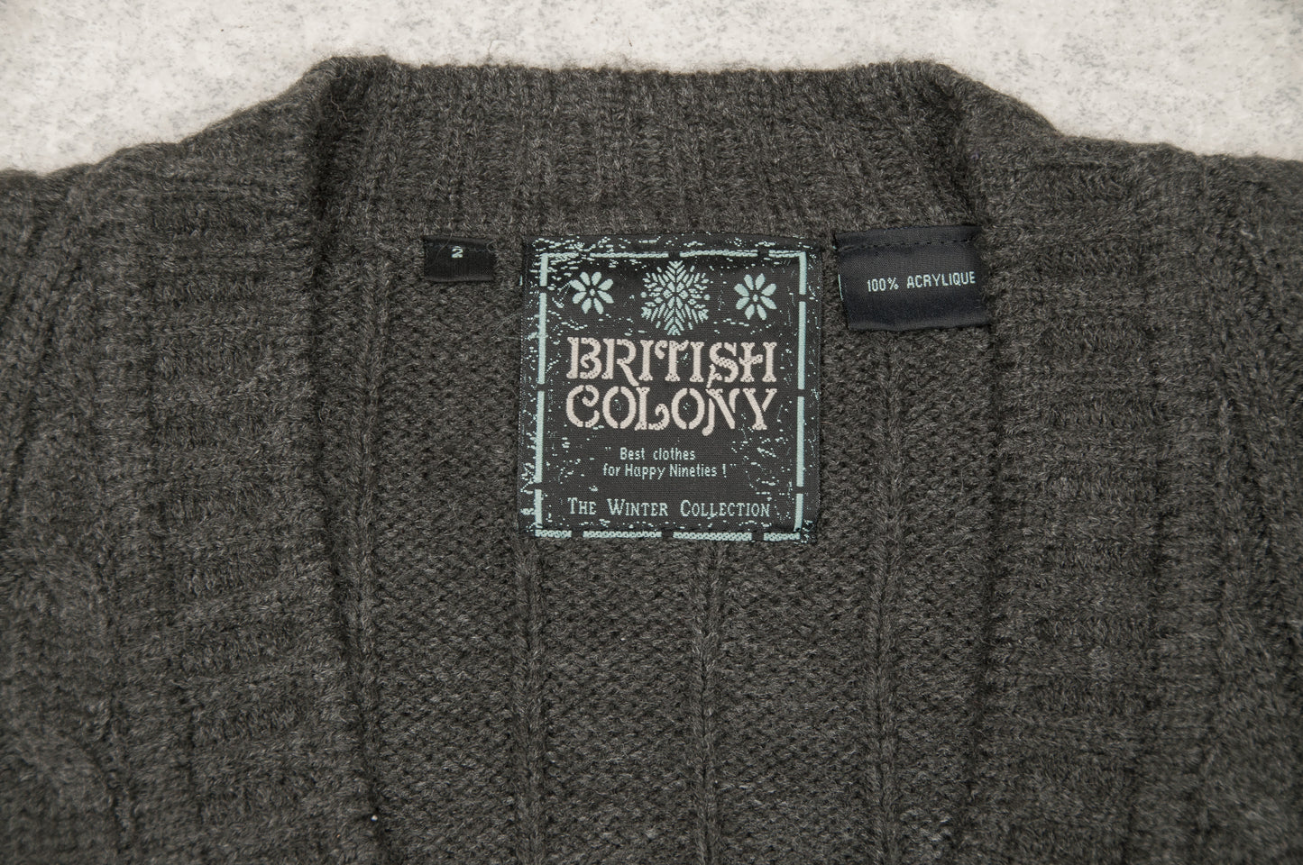 Vintage British Colony neuletakki 90-luvulta (L)