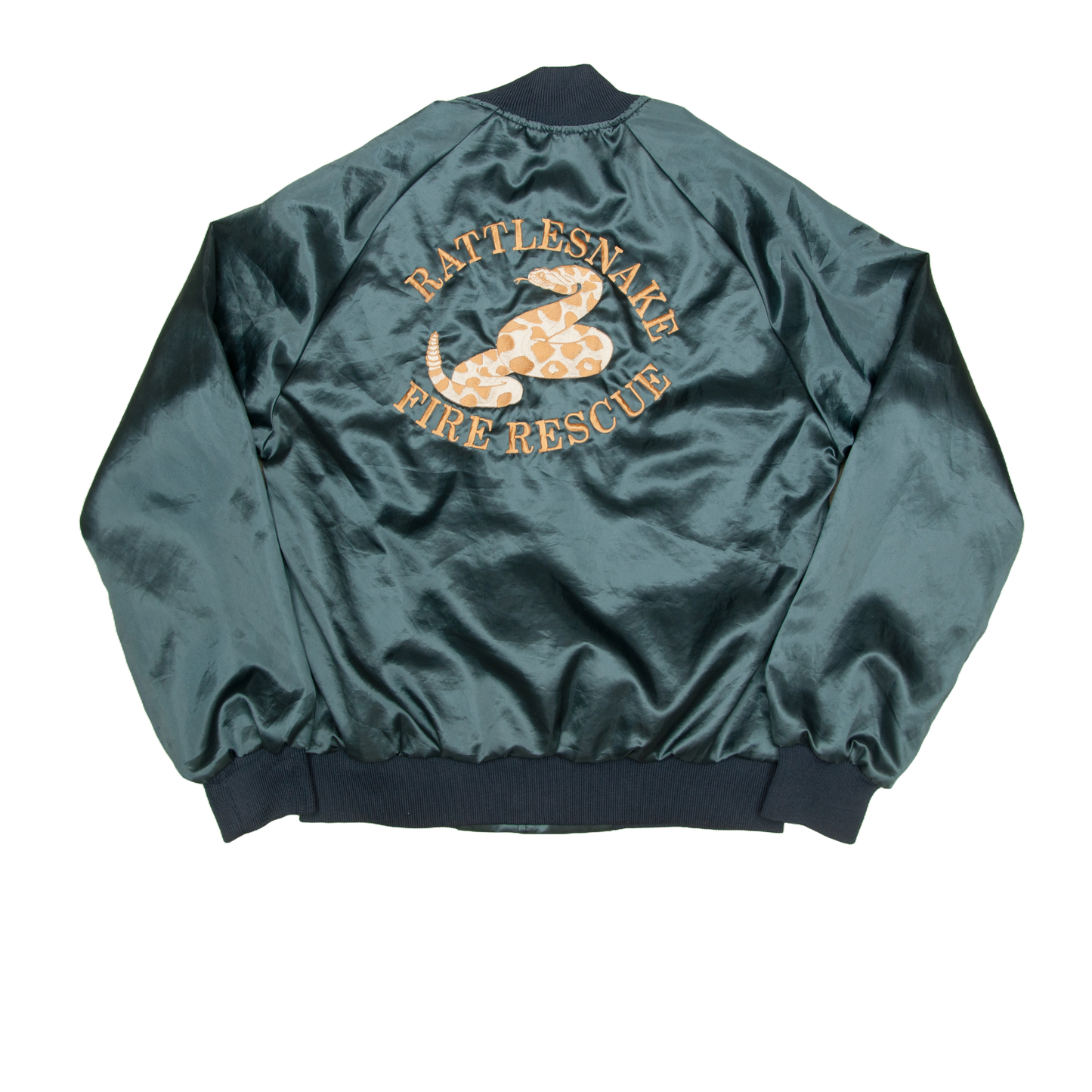 Vintage Auburn Sportswear x Rattlesnake Fire Rescue satiinitakki 80-luvulta (S)