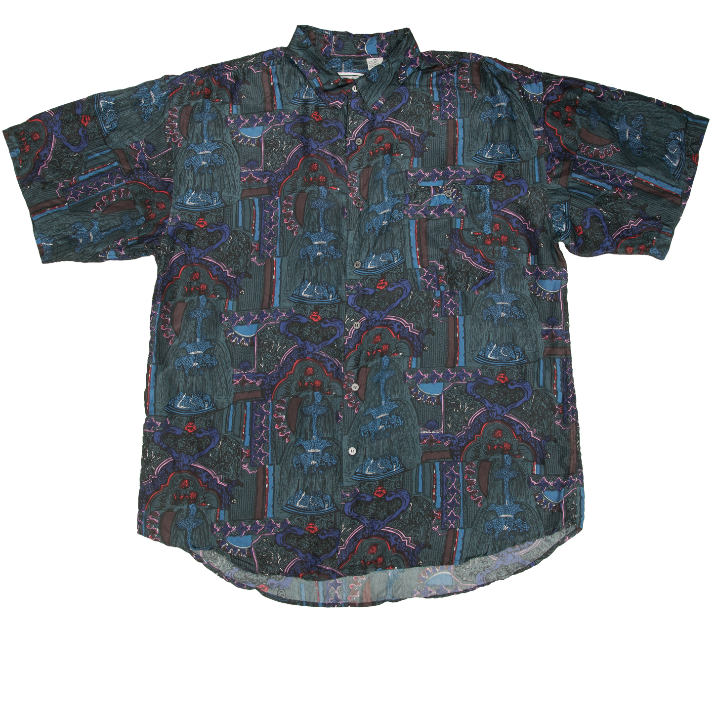 Vintage Hey Man silkkipaita 80-luvulta (XL)