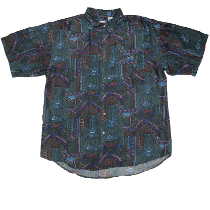 Vintage Hey Man silkkipaita 80-luvulta (XL)