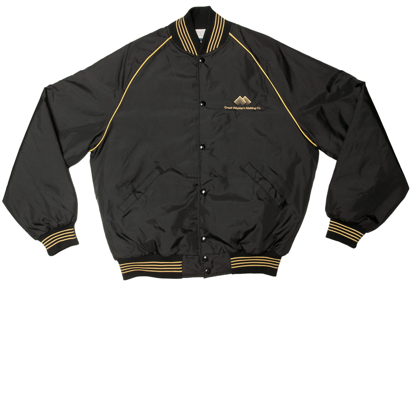 Vintage Holloway x Great Western Malting Co. satiinitakki 90-luvulta (L)