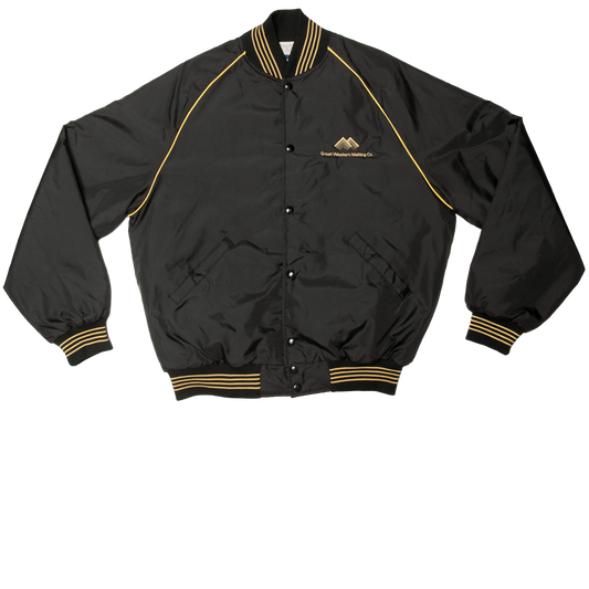 Vintage Holloway x Great Western Malting Co. satiinitakki 90-luvulta (L)