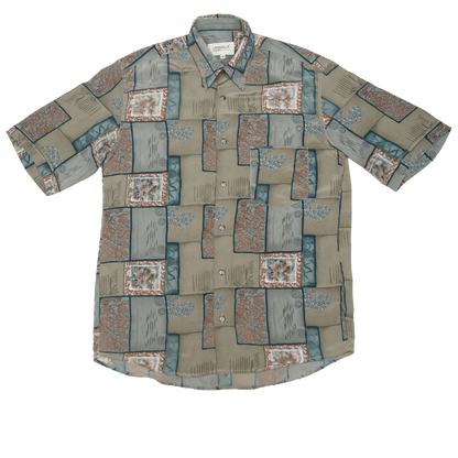 Vintage Langella Uomo viskoosipaita 80-luvulta (M)