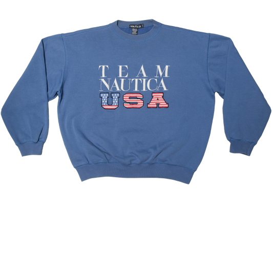 Vintage Nautica - Team Nautica USA collegepaita 90-luvulta (XL)
