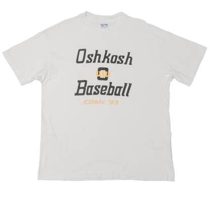 Vintage Oshkosh Baseball Clinic ´93 t-paita 90-luvulta (L)